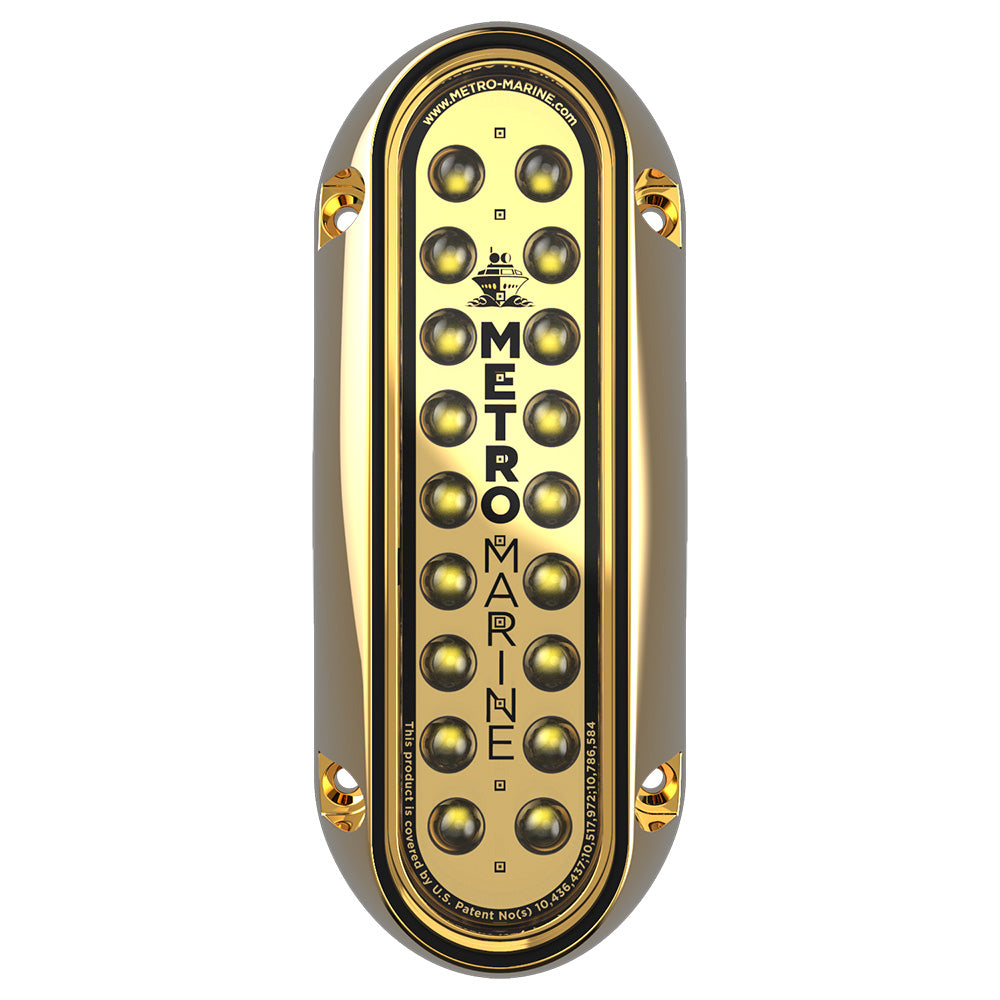Metro Marine High-Output Elongated Vertical Mount Light w/Intelligent Monochromatic LED's - White, 45° Beam