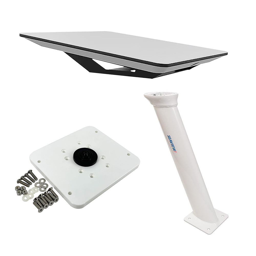 KVH Starlink Flat Panel Kit w/24" Seaview Pedestal Mount & ADASTLKA Starlink Top Plate - Activation & Service Plans Through KVH ONLY