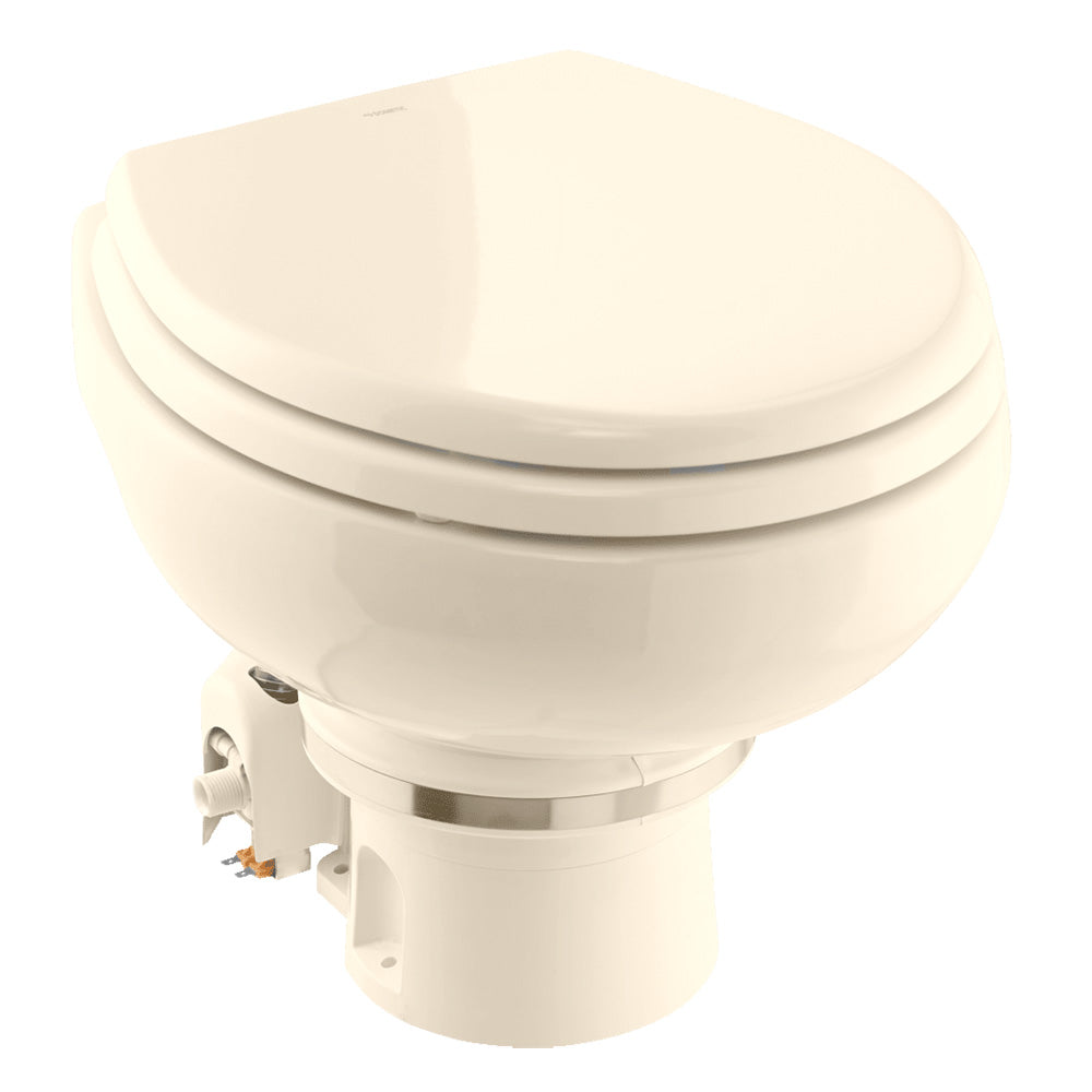 Dometic™ MasterFlush 7160 Bone Electric Macerating Toilet w/Orbit Base - Raw Water - 12V
