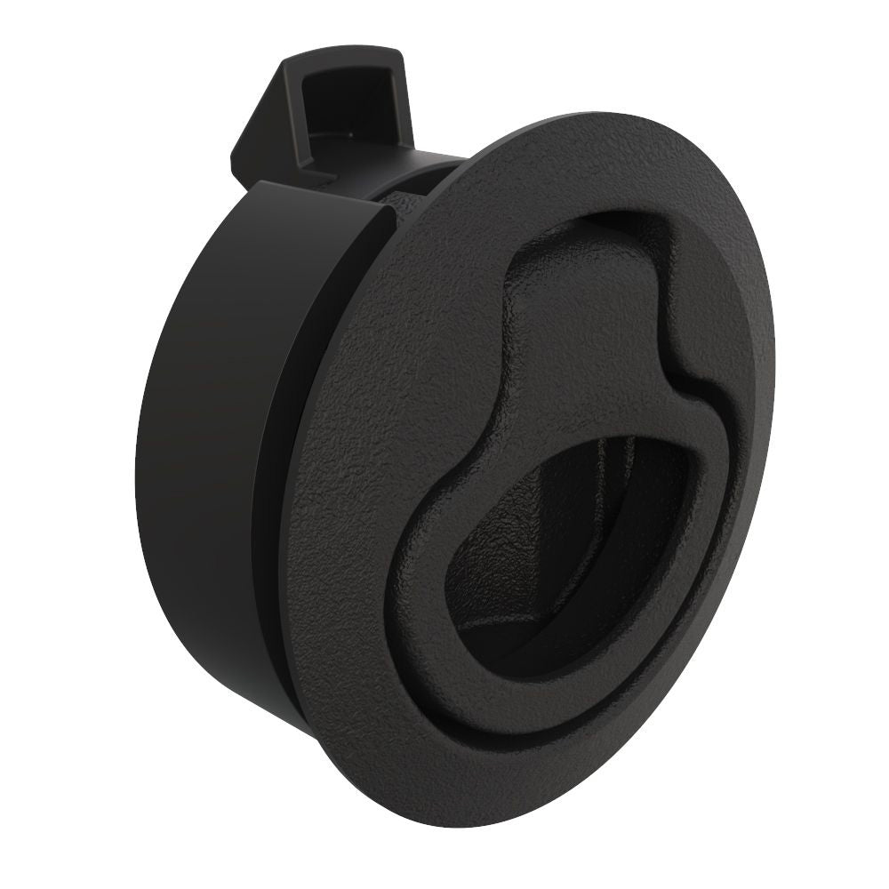 Southco Push-to-Close Latch, Medium Size, No Restriction, 7 - 12mm Grip, Plastic, Natural - Black