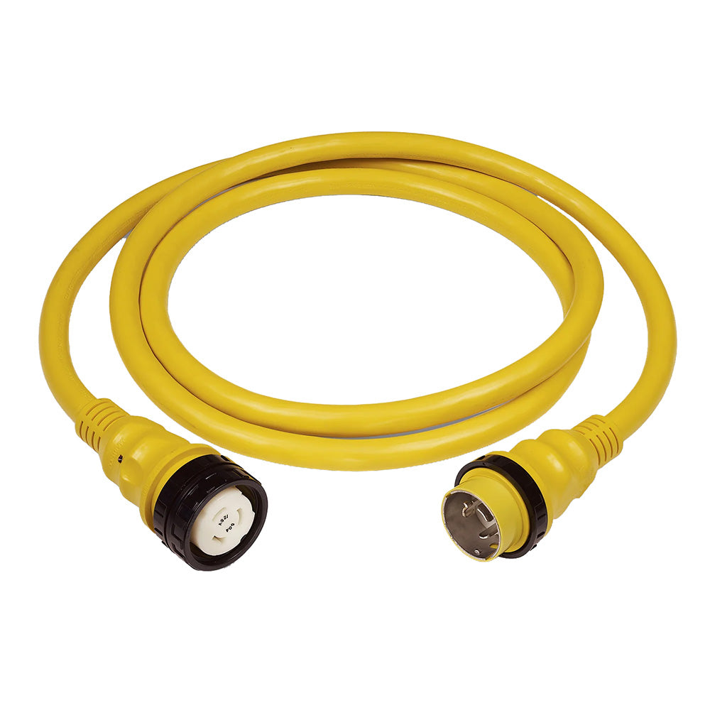Marinco PowerCord Plus Cordset - 50AMP - 125/250V - 75' - Yellow