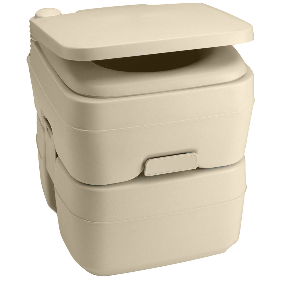 Dometic™ 965 MSD Portable Toilet w/Mounting Brackets - 5 Gallon - Parchment