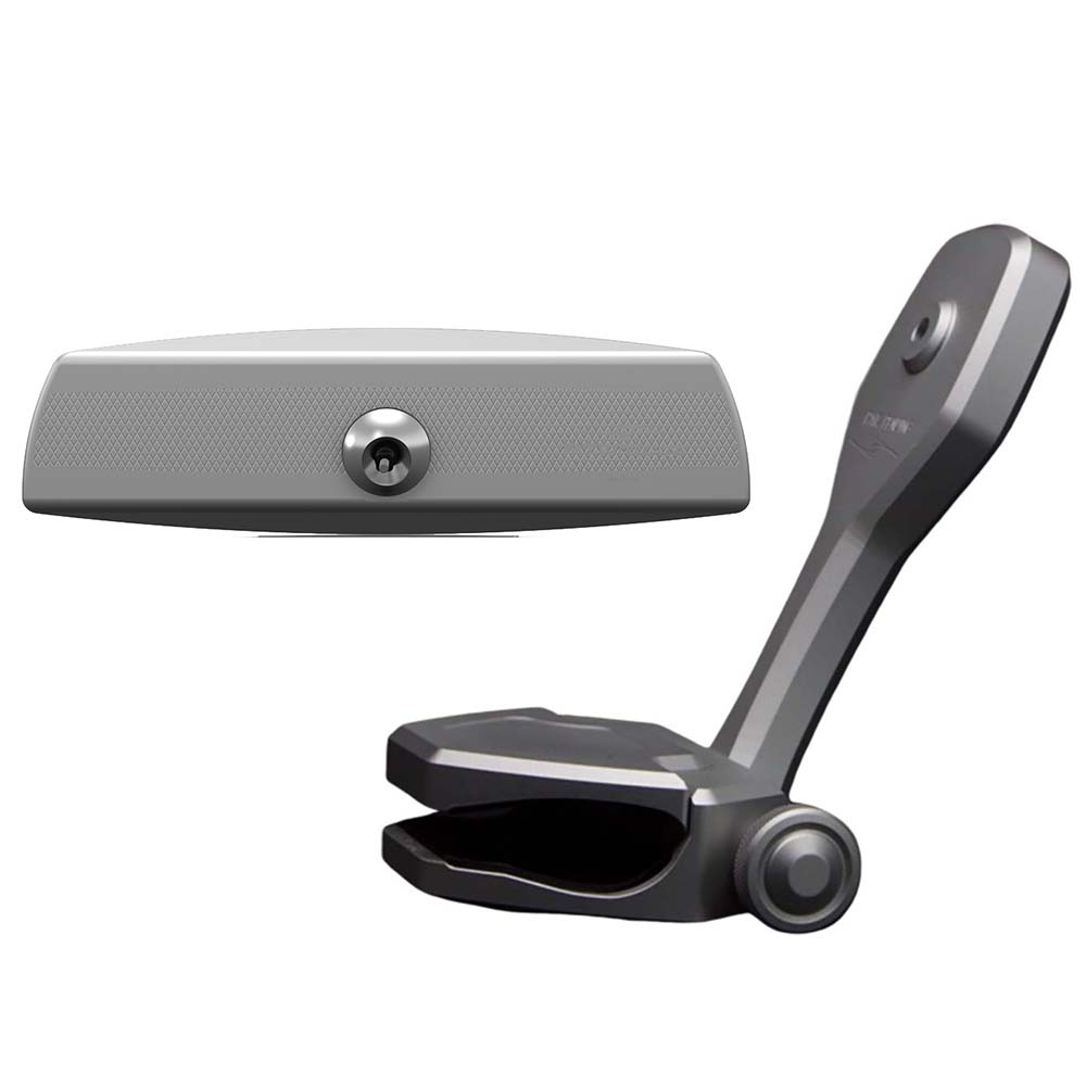 PTM Watersports Mirror/Bracket Kit w/VR-140 Elite Mirror & ZXR-320 (Titanium Grey)
