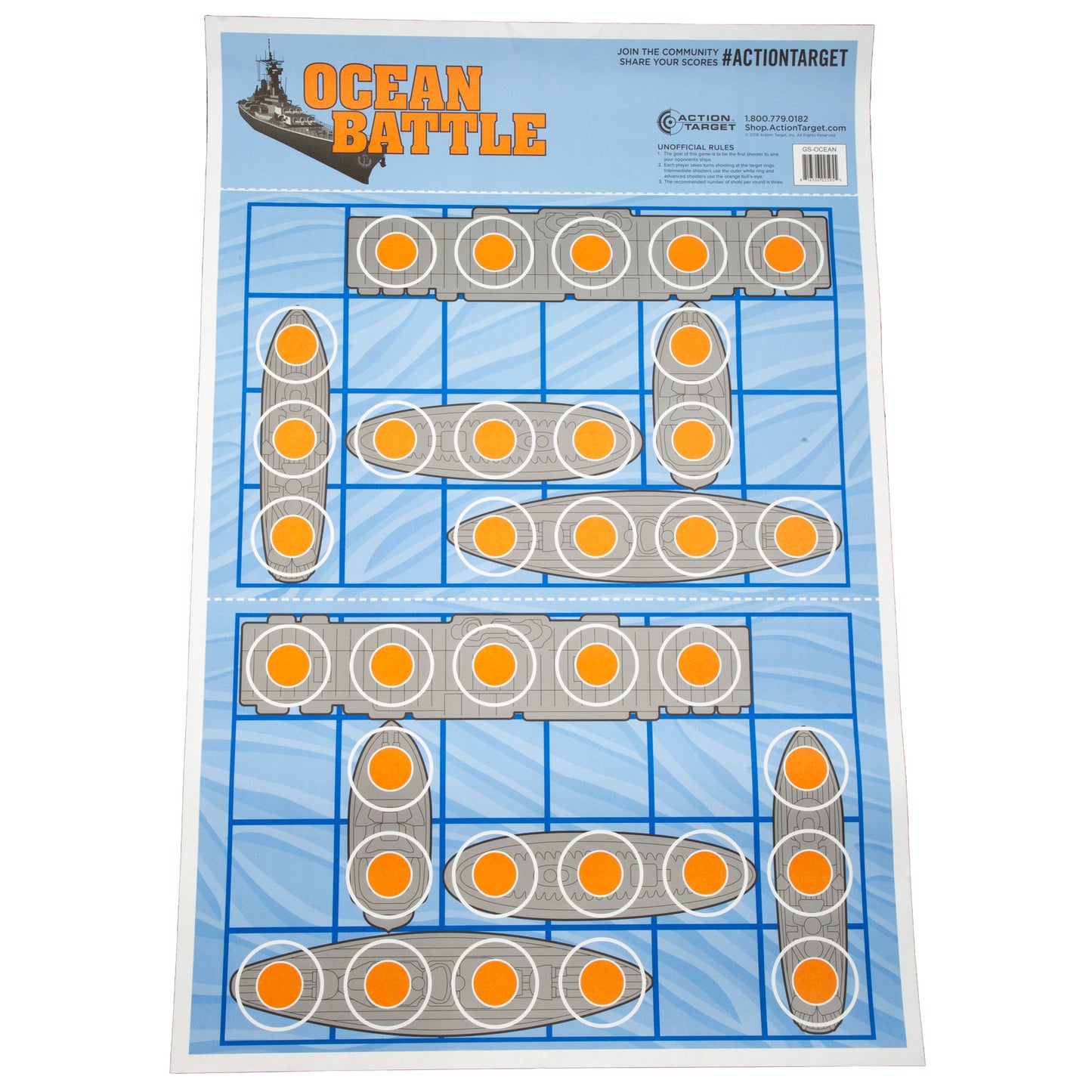 ACTION TGT OCEAN BATTLE 100PK