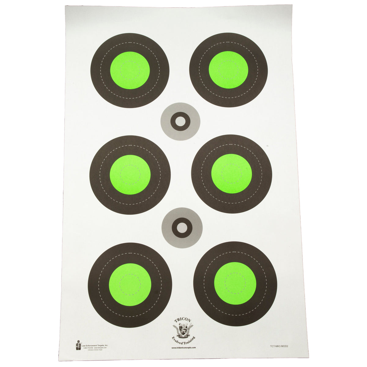ACTION TGT TRIDENT BLSEYE GRN 100PK