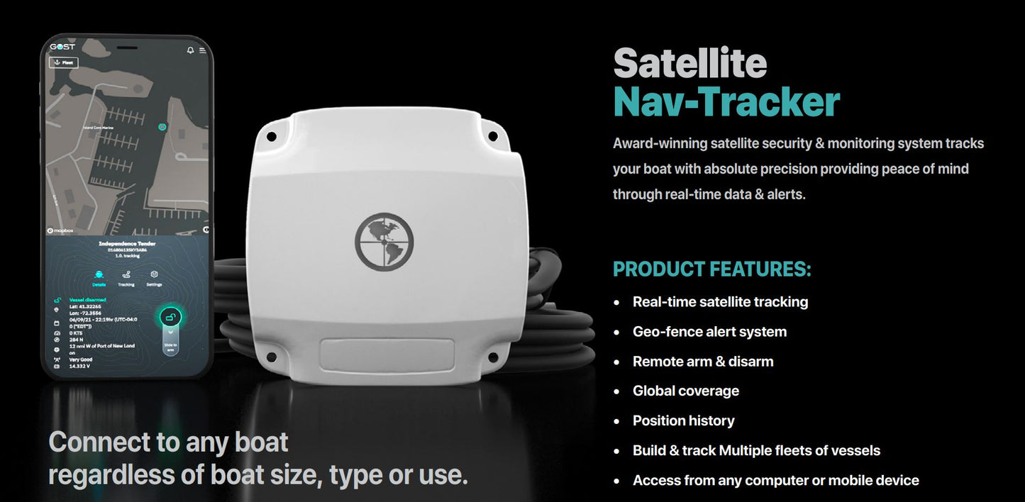 GOST Nav-Tracker Elite 1.0 IDP SAT/GPS Tracking Device With 30ft Cable