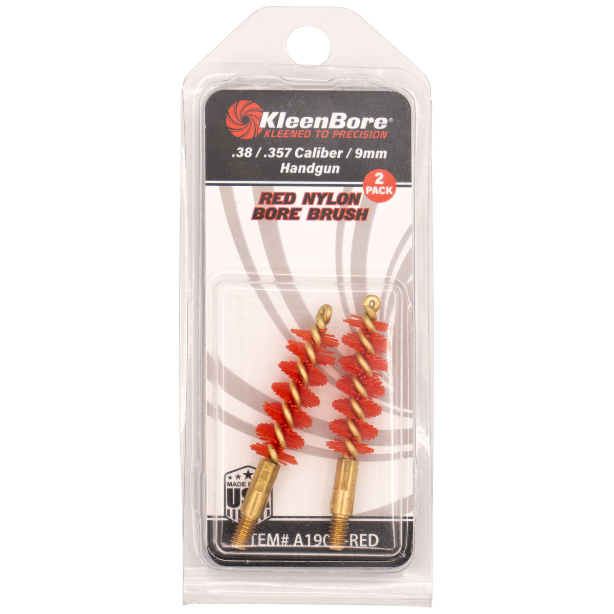 KLEEN BR 9MM RED BRUSH 2PK