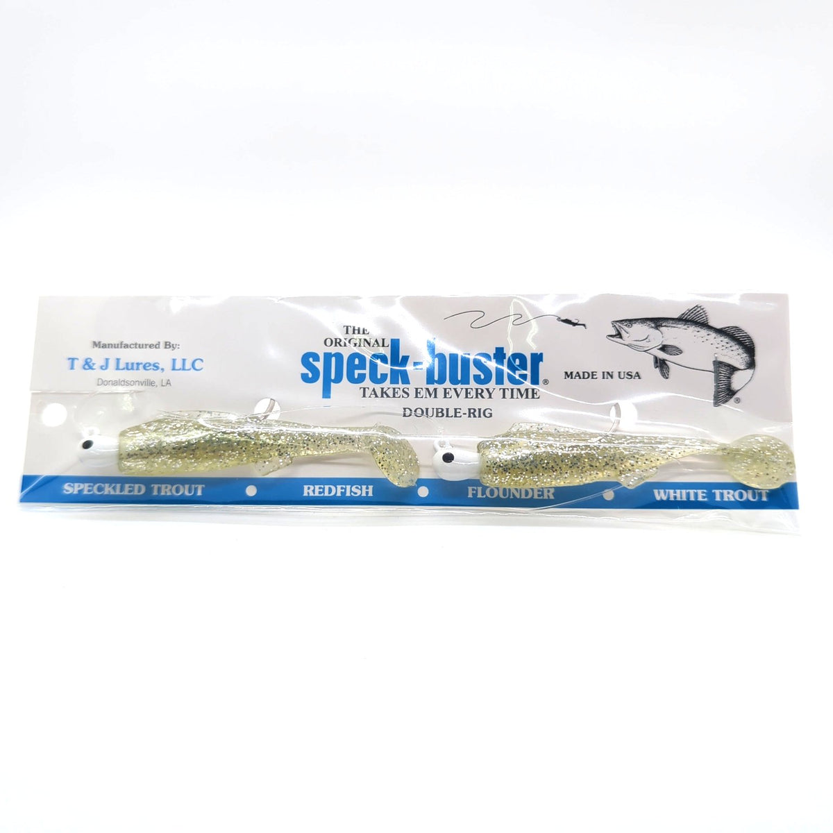 SPECK-BUSTER SPECK BUSTER DOUBLE RIG 1/8oz SHRIMP WHITE/CHART
