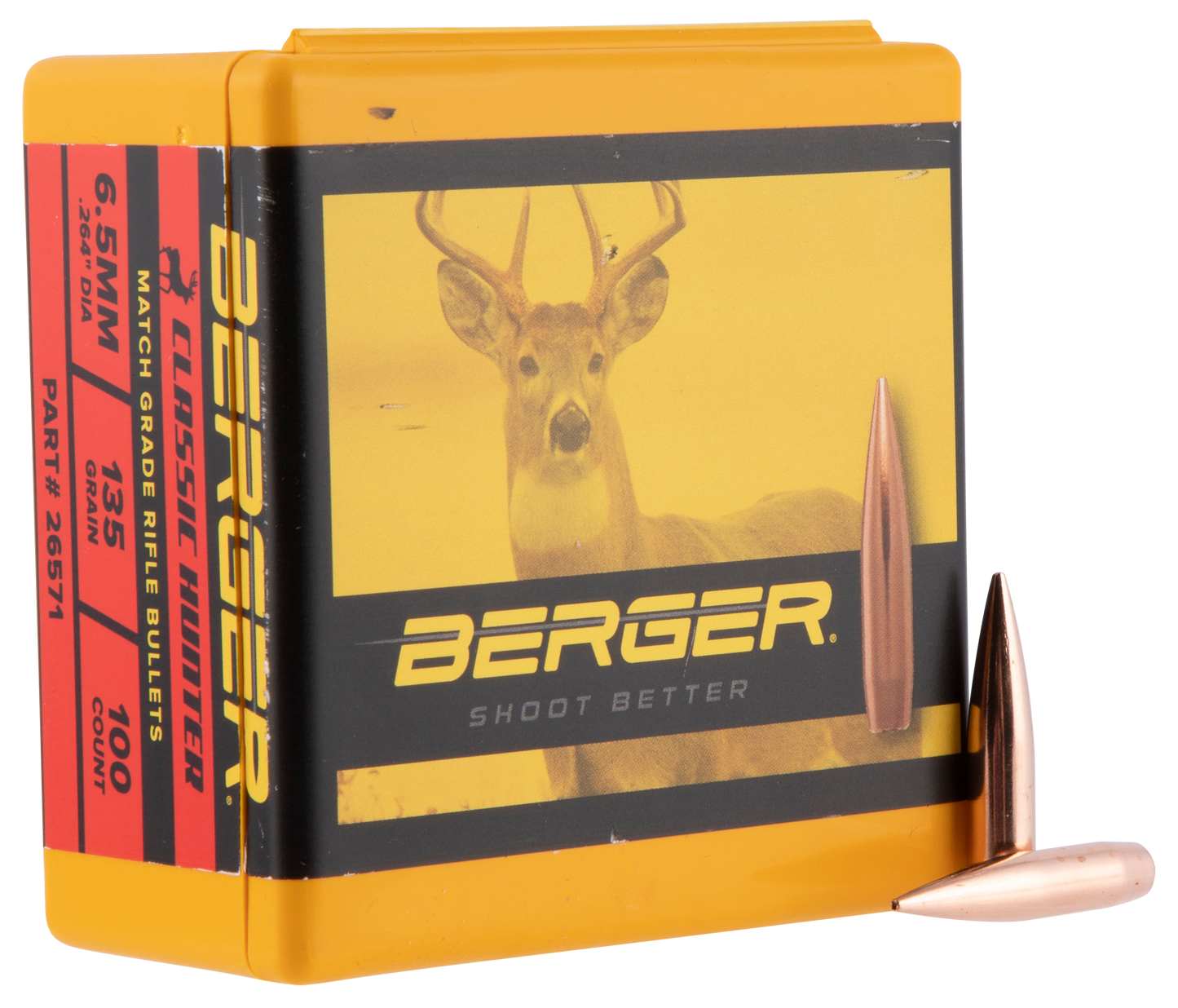 Berger Bullets Classic Hybrid Hunter, Berg 26571 Bull .264 135g Hunt 100
