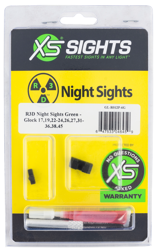 Xs Sights R3d, Xs Gl-r012p-6g  R3d    3 Dot Glk 17/19        Grn