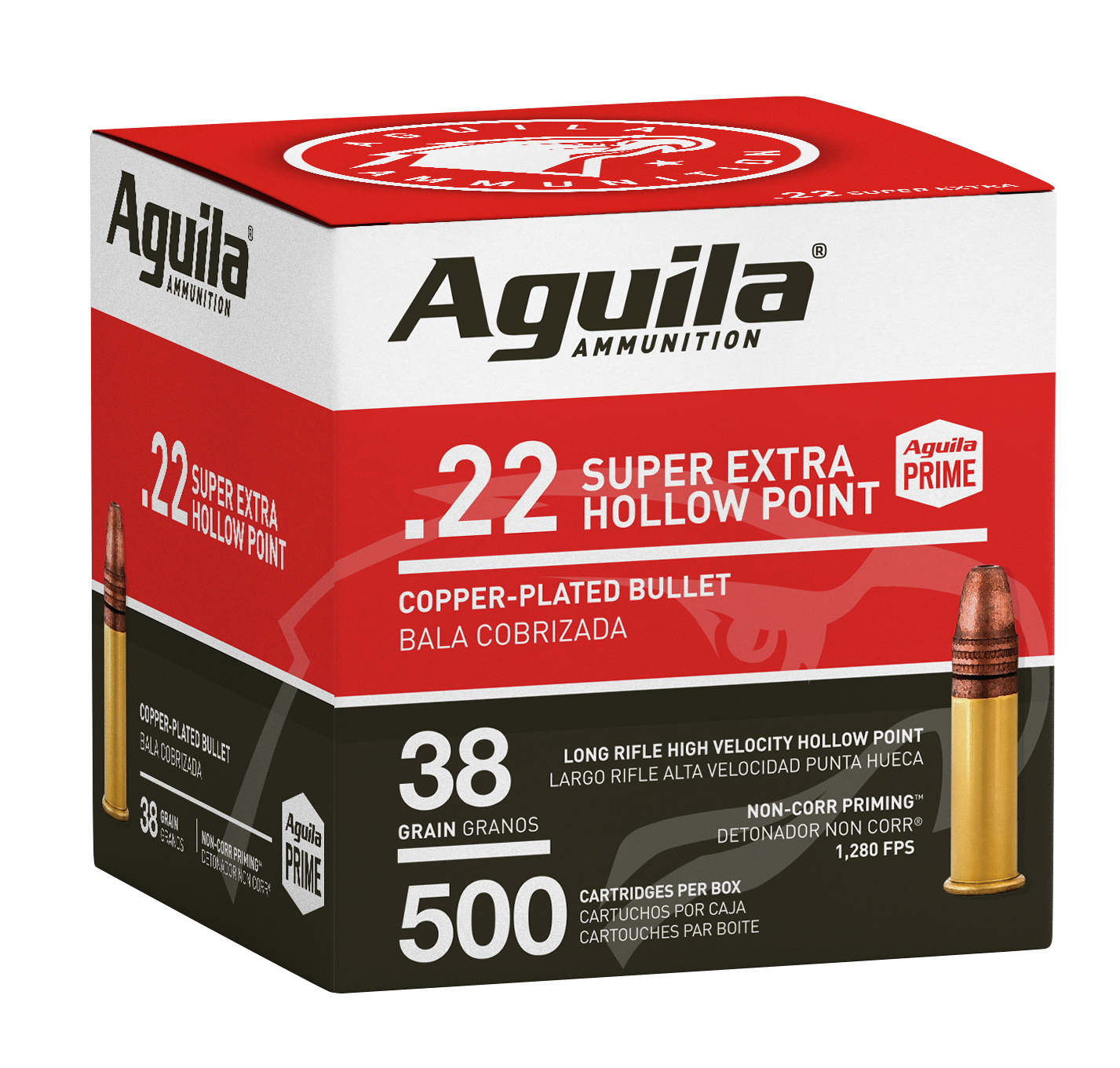 Aguila Super Extra, Aguila 1b221118 22 Lr Hv Hp 38 Gr 500/4