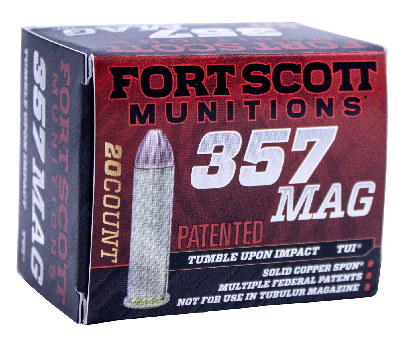 Fort Scott Munitions Tumble Upon Impact (tui), Fsm 357mag-125-scv 357mag 125gr Tui 20/25