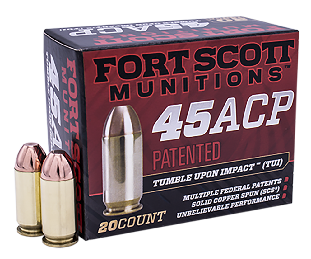 Fort Scott Munitions Tumble Upon Impact (tui), Fsm 450-180-scv 45acp 180gr Tui 20/25