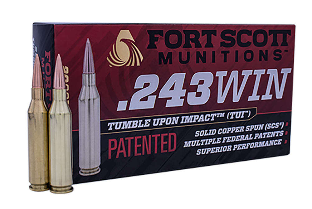 Fort Scott Munitions Tumble Upon Impact (tui), Fsm 243-058-scv 243win 58gr Scs Tui 20/10