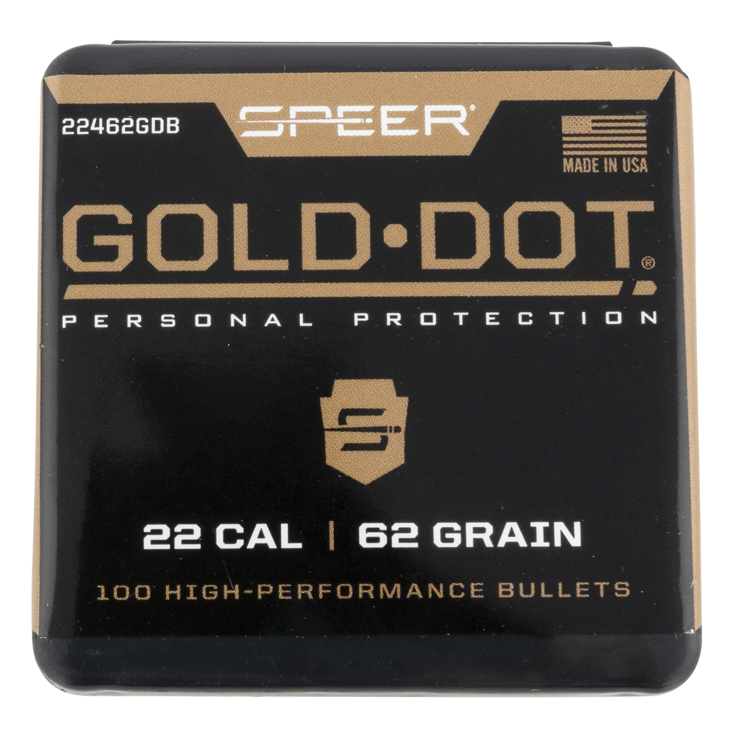 Cci Gold Dot, Speer 22462gdb Bull .264 62 Bonded Sp 100