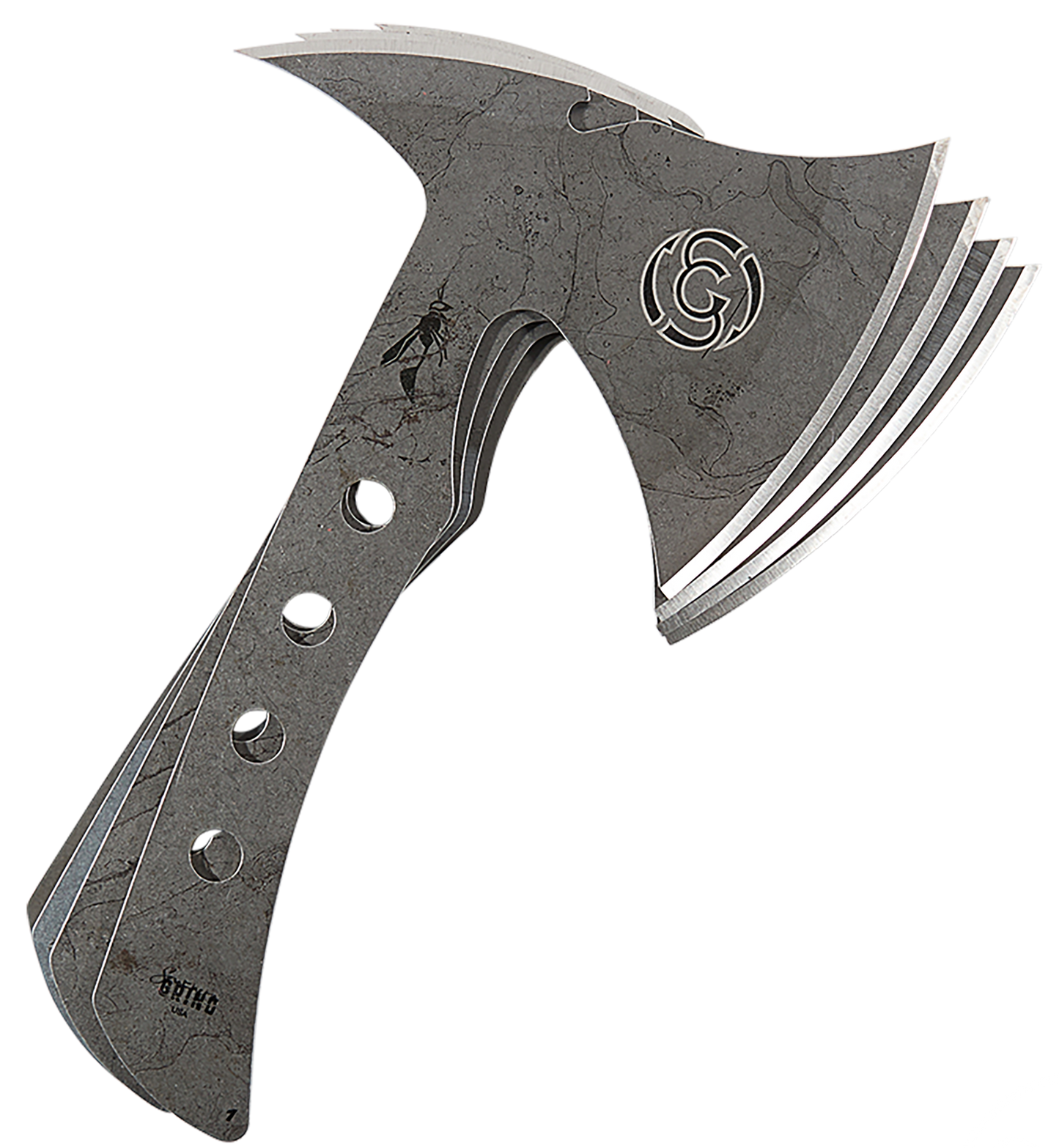 Diamondback Knifeworks Wasp, Sgrin Sg10070001 Wasp Throw Axe Set Blk Kydx Shth