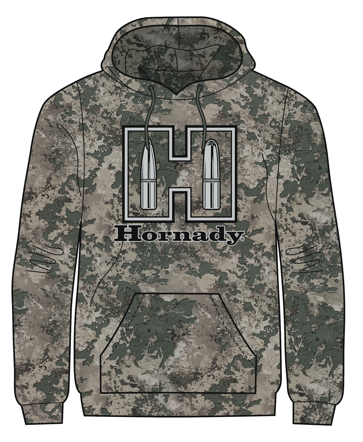 Hornady Fleece, Horn 99596xxl Hornady Camo Fleece Hoodie 2x