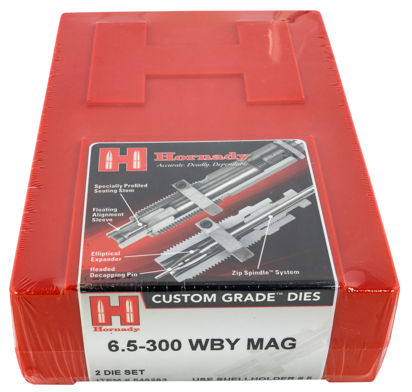 Hornady Custom Grade, Horn 546283 Ser4 Die Set 2 6.5-300 Weatherby