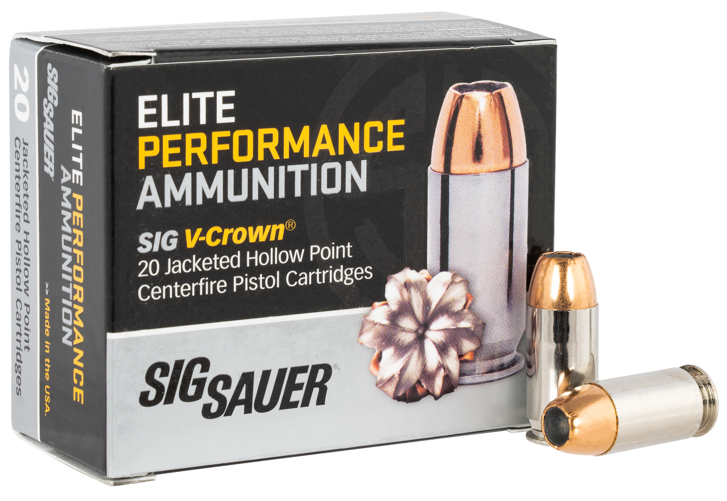 Sig Sauer Elite V-crown, Sig E45ap1-20 45 200 Jhp Vcrwn 20/10