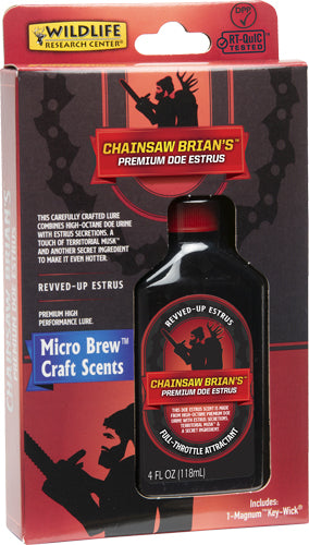 Wrc Deer Lure Chainsaw Brian's - Premium Doe Estrus 4fl Oz