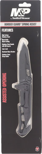 S&w Knife M&p Border Guard Spr - Assist 3.99" W/strap Cutter