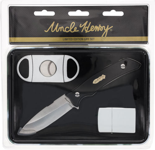 Uncle Henry Knife 4" Blade W/ - Lighter/cigar Cutter Promoq4<