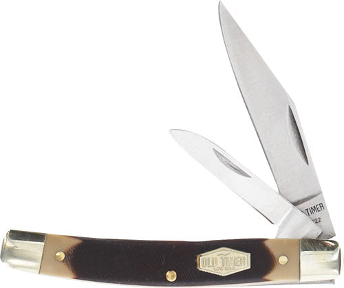 Old Timer Knife 33ot 2.48" - Blade W/leather Keychain Pq4<