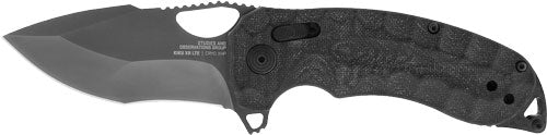 Sog Knife Kiku Xr Blackout - 3" Plain Edge Black/black