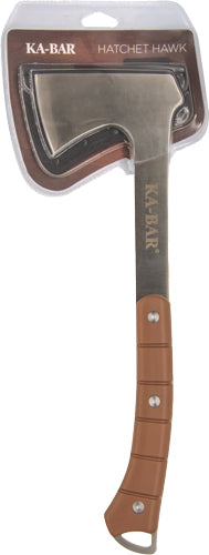 Ka-bar Hatchet Hawk 16" Oal W/ - Poly Sheath 5" Blade Brown/ss