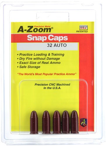 A-zoom Metal Snap Cap .32acp - 5-pack