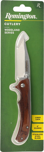 Remington Cutlery Woodland - 4" Liner Lock Wood/ss<