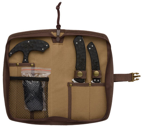 Browning Knife Primal Series - 4pc Set W/zippered Nylon Case