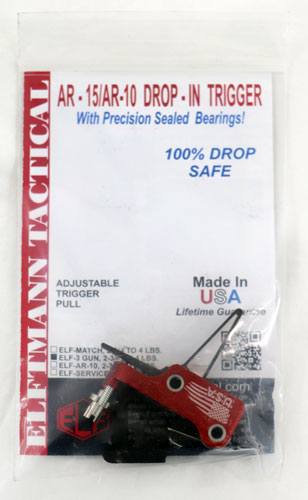 Elftmann Trigger Ar-15 3-gun - Straight Finger Adj 2.75-4lbs.