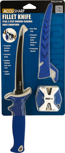 Accusharp Fillet Knife W/ Two- - Step Carbide Sharpener 6.5"