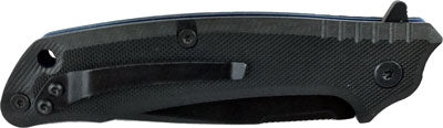 Abkt Elite Blue Shield Tanto - 3.5" Bearing Pivot D2 Steel