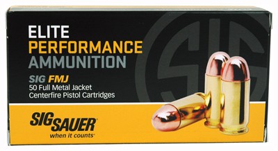 Sig 45 Acp 230gr Fmj - 50rd 20bx/cs