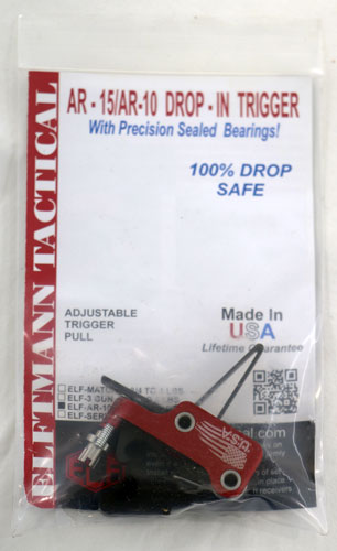 Elftmann Trigger Ar-10 Match - Straight Finger Adj 2.75-4lbs.