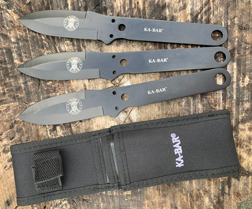 Ka-bar Throwing Knife Set 3 - Pack 9.375" Length