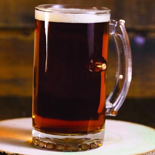 2 Monkey Bullet Pint Mug - With A .308 Cal Bullet<