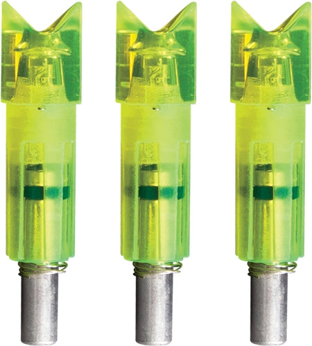 Lumenok Lighted Nock Xbow Grn - Crescent Easton Carbon 3pk