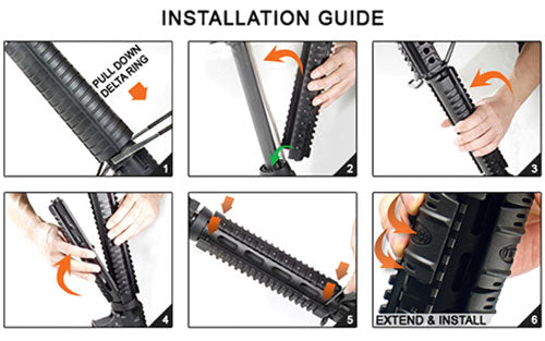 Utg Rail Picatinny Ar-15 9" - 2-pc Drop-in Mid-length