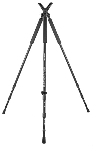 Truglo Solid Shot Tri-pod - 22"-68" Black W/neoprene Hndle