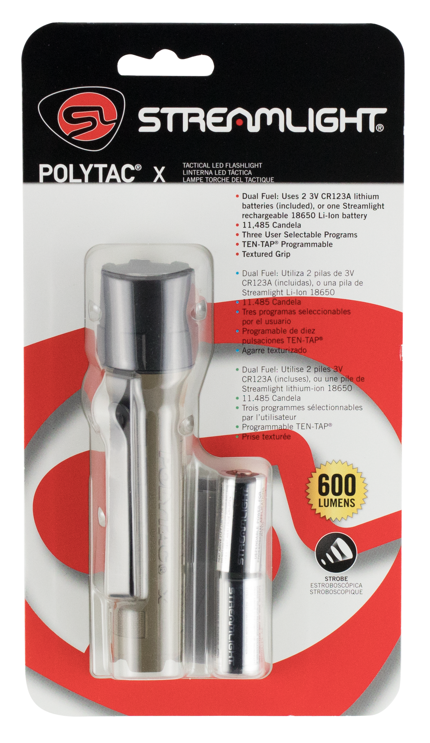 Streamlight Polytac X, Stl 88602 Polytac X Coyote Cr123a