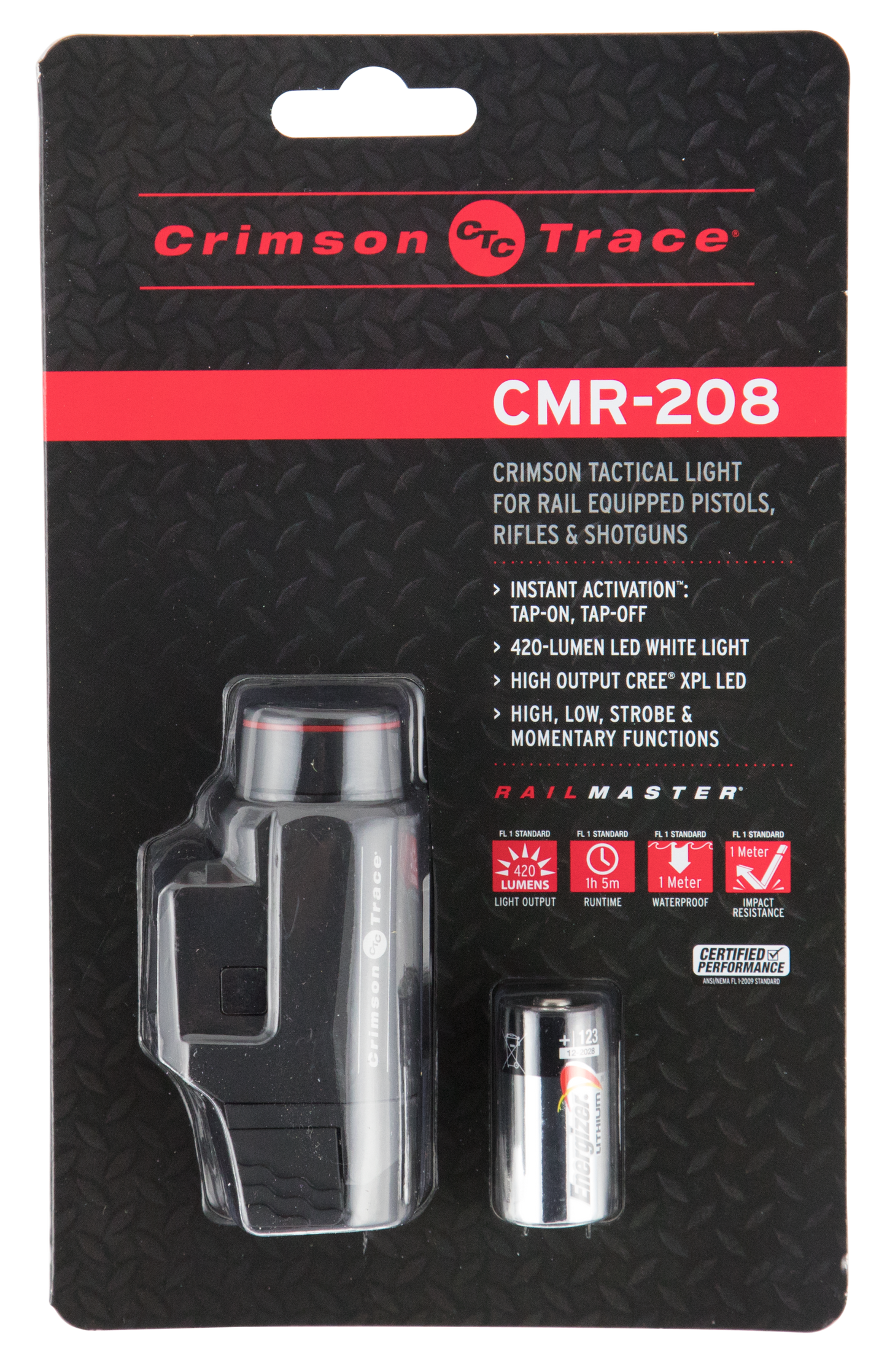 Crimson Trace Rail Master, Crim Cmr208s Rail Master Pic Rail 420 Lum Light