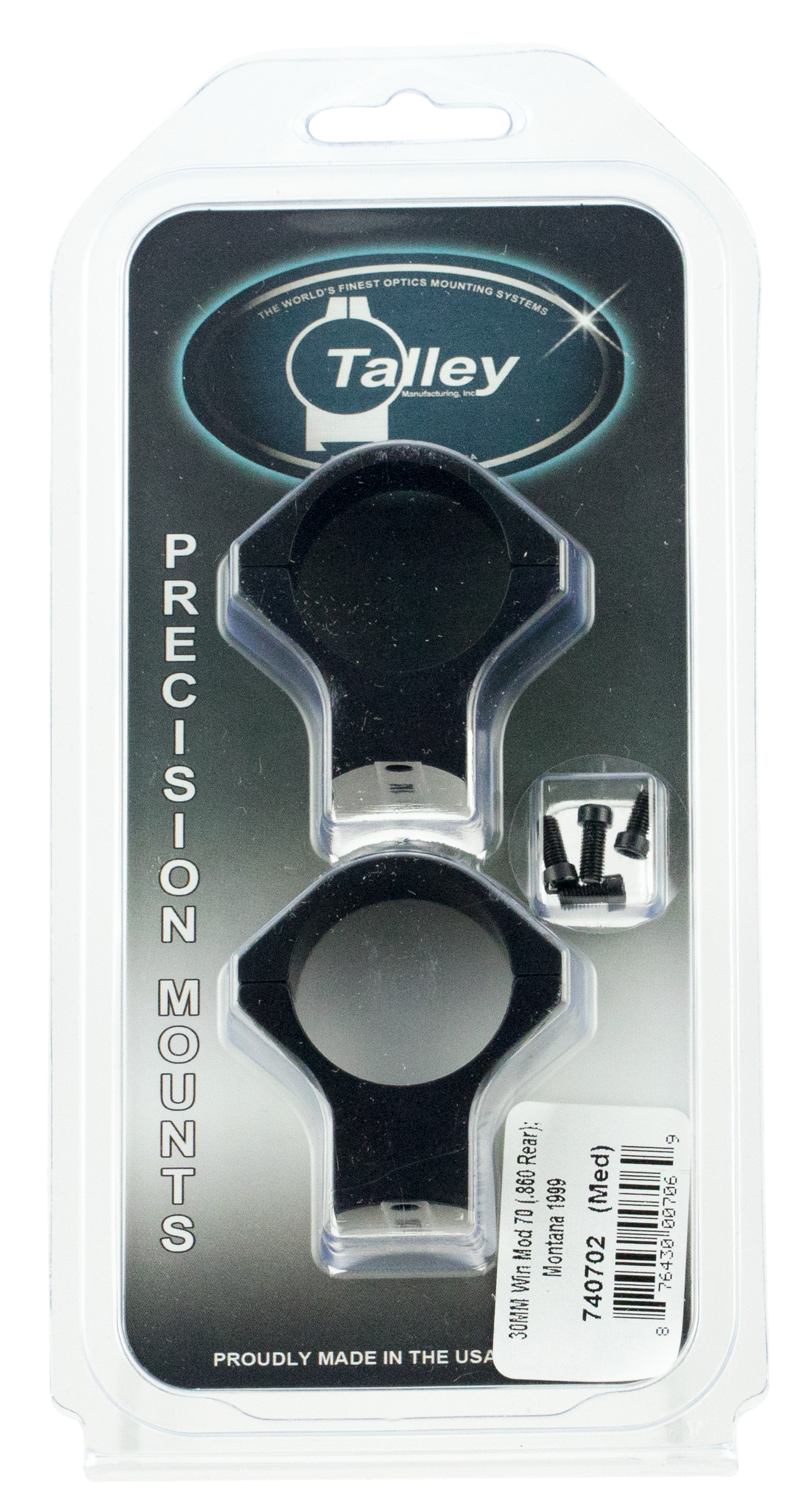 Talley Light Weight Ring/base Combo, Tal 740702 Lw Rng/bs 30mm Med M70 Std/shortmag