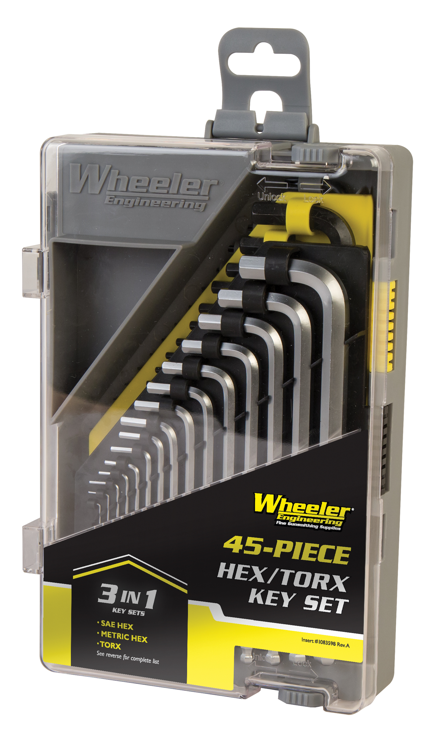 Wheeler Sae/metric Hex & Torx, Wheelr 1081959 Sae/metric/hex/torx Key Set 45pc