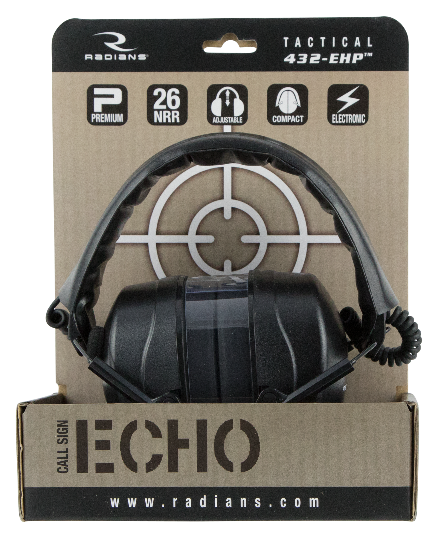 Radians Tactical 432ehp, Rad Cse20bx 432ehp Elec Muff Nrr26