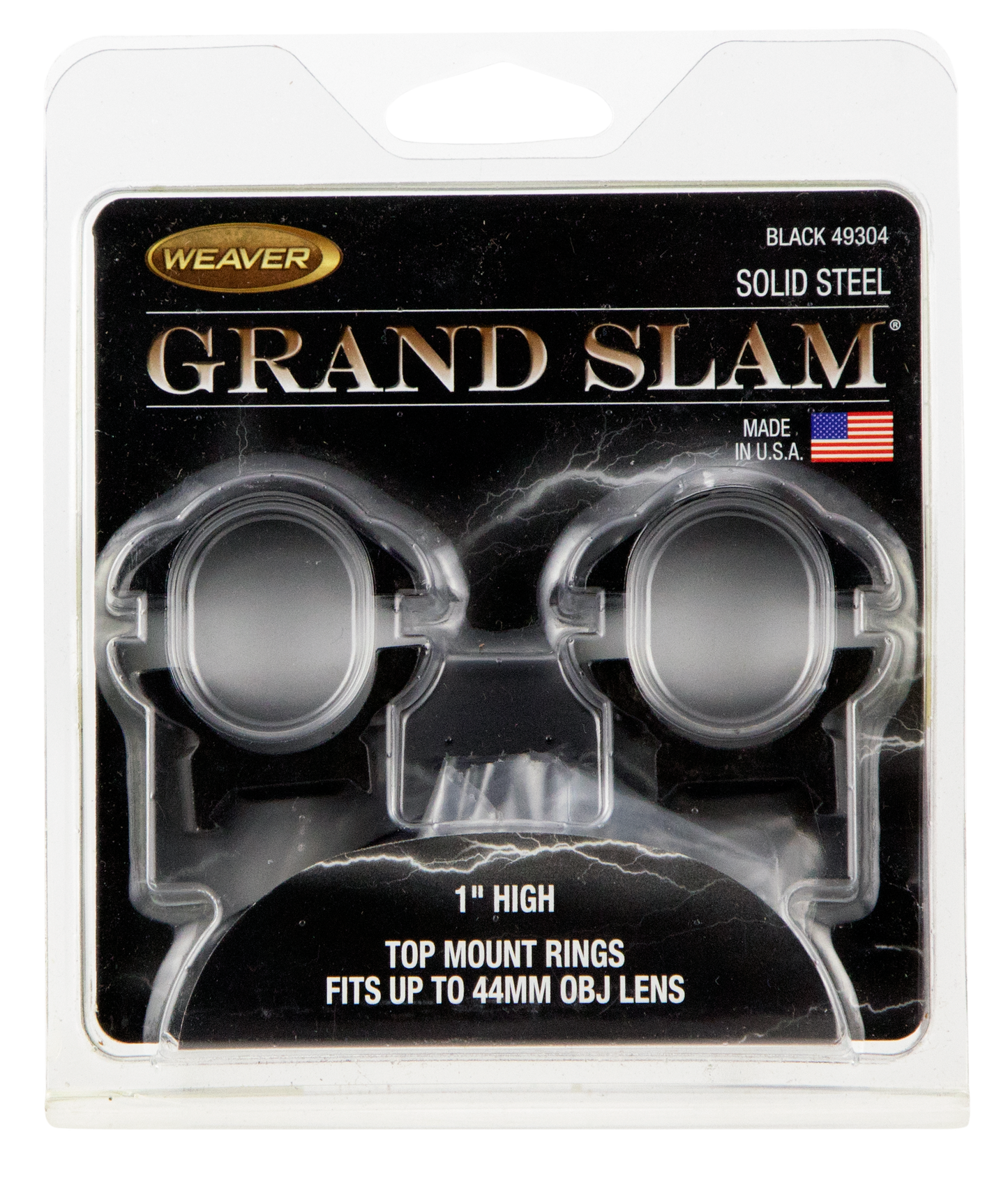 Weaver Mounts Grand Slam, Weav 49304 Grandslam Rings 1in Hi