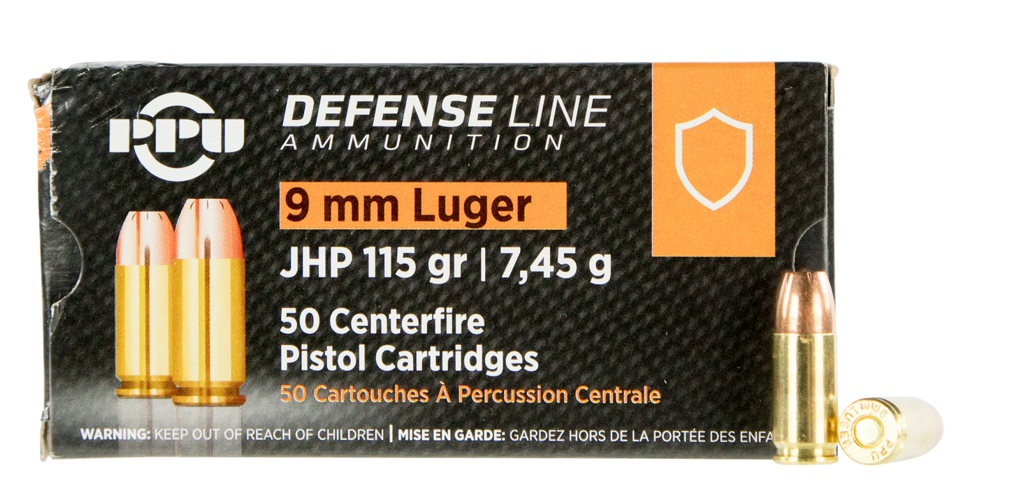 Ppu Defense, Ppu Ppd91 9mm 115 Jhp 50/20