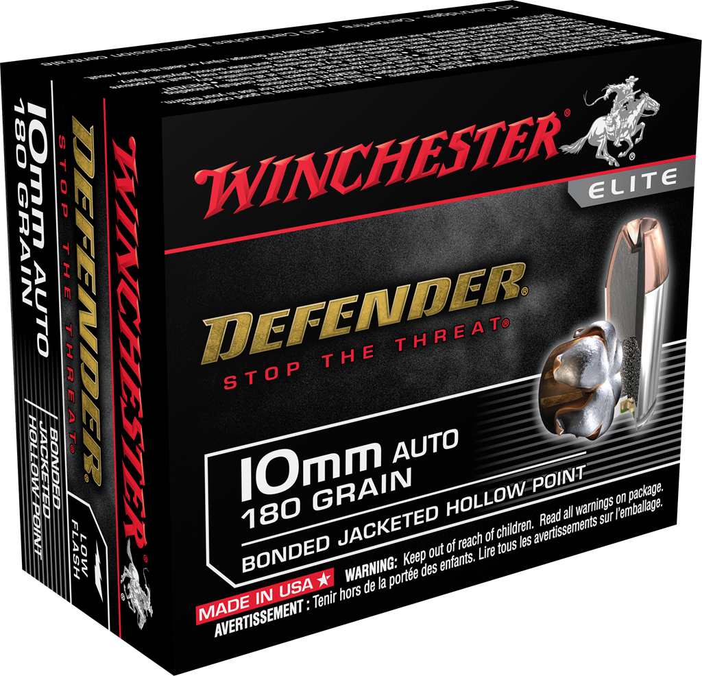 Winchester Ammo Defender, Win S10mmpdb 10mm      180 Bd   Dfn          20/10